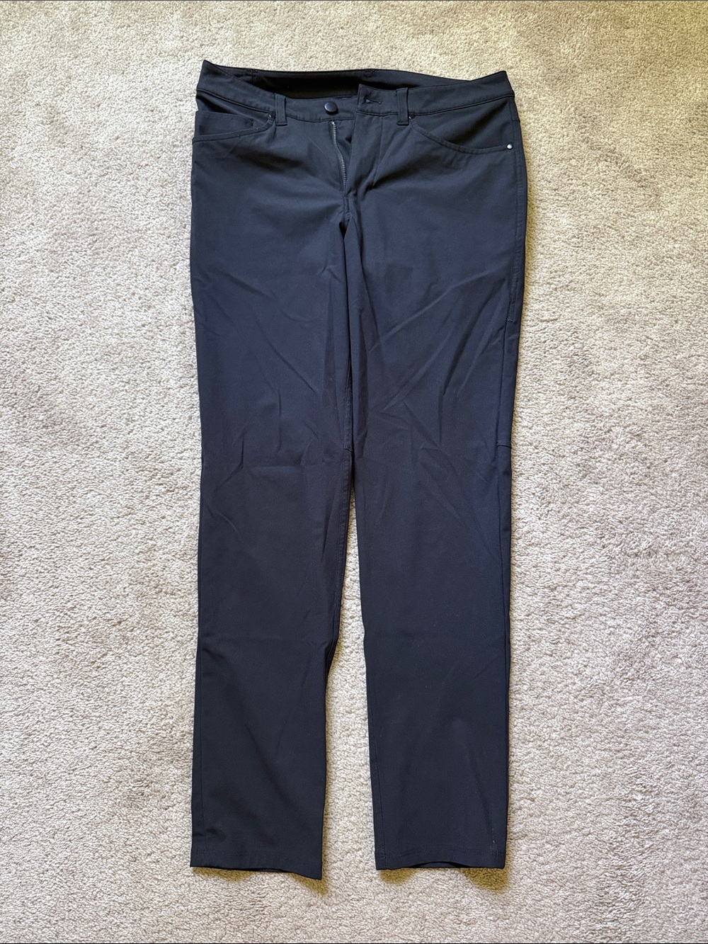lululemon athletica Black Slim Straight Chinos